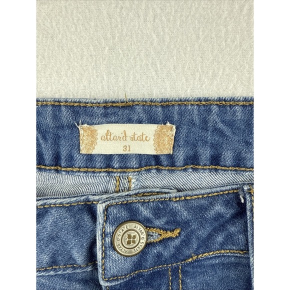 Altar'd State Distressed Denim Blue Jeans JR‎ Size 31 - Picture 7 of 8